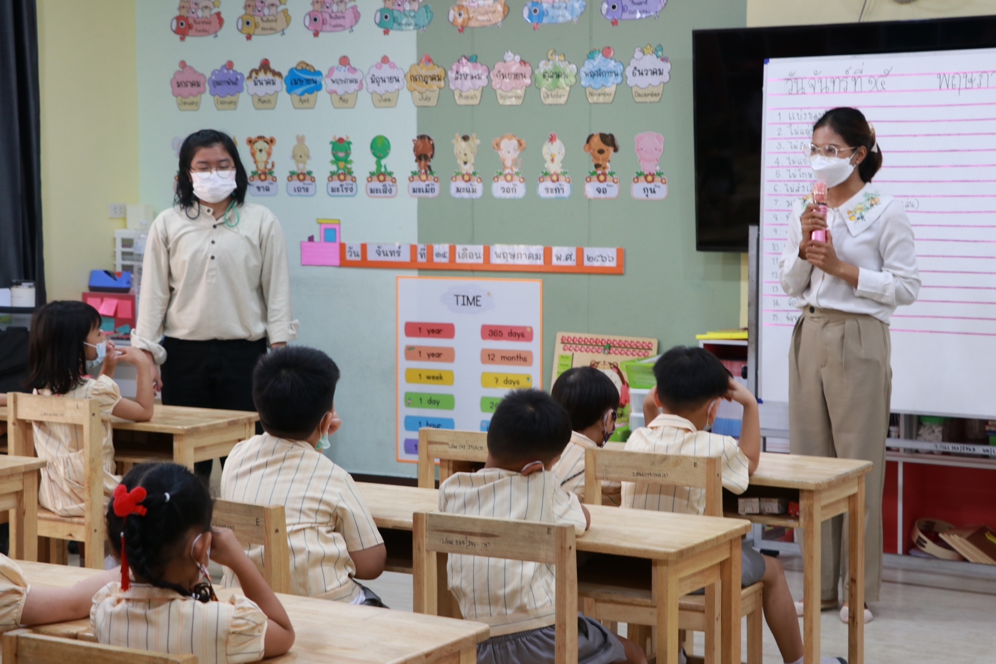 ภาพบรรยากาศการเปิดเรียนวันแรก ภาคเรียนที่ 1 ประจำปีการศึกษา 2566
