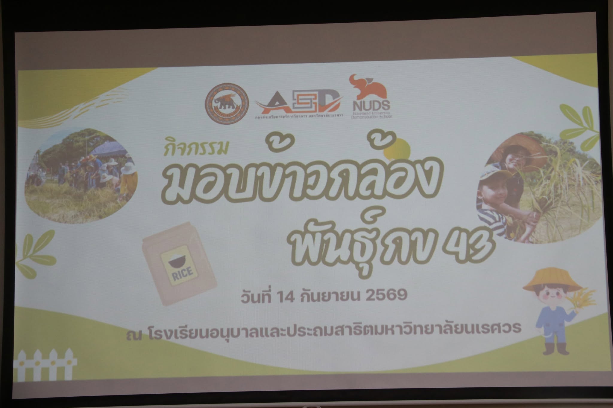 กิจกรรมมอบข้าวกล้อง พันธุ์ กข 43